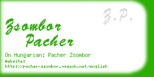 zsombor pacher business card